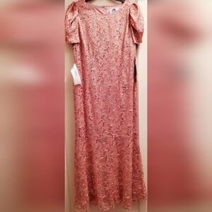 JS Collections Elegant Mauve  Evening Gown